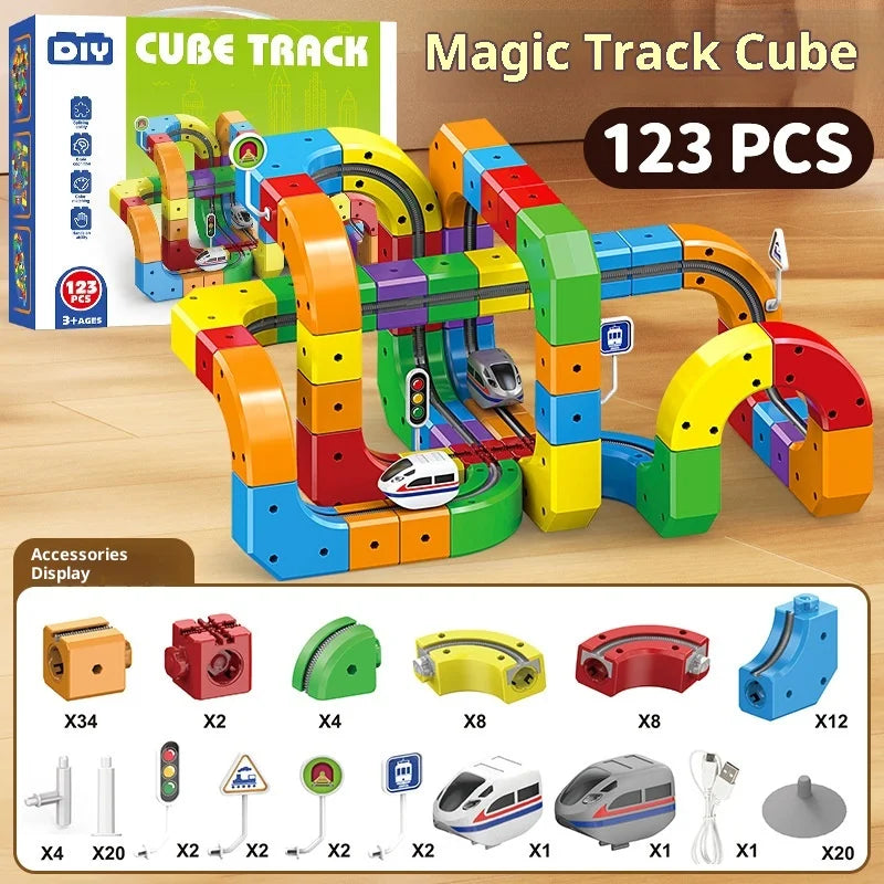 TrackQuest - Magnetic Anti-Gravity Cube Track (123 pieces)