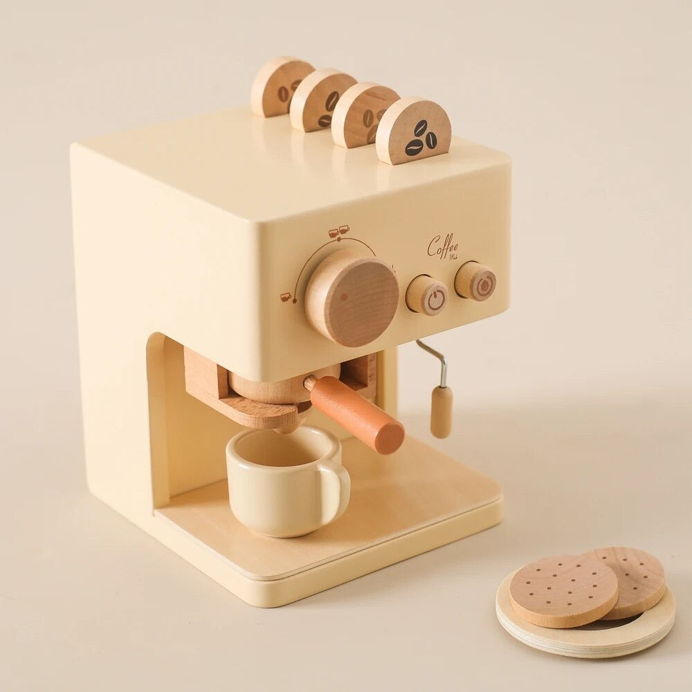 PRE ORDER: Cubby Cafe - Wooden Coffee Machine Set