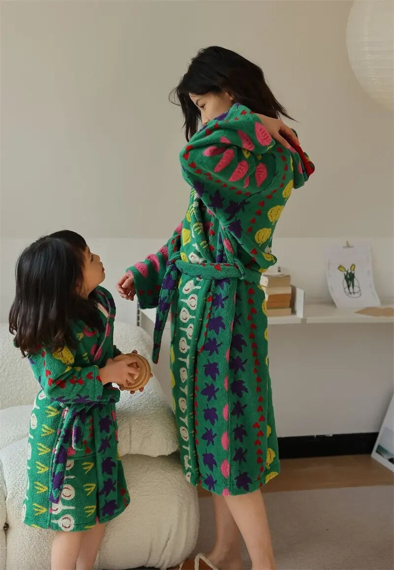 Harvest Grobe - Funky Veggie Towel Robe (Child and Adult Sizes)