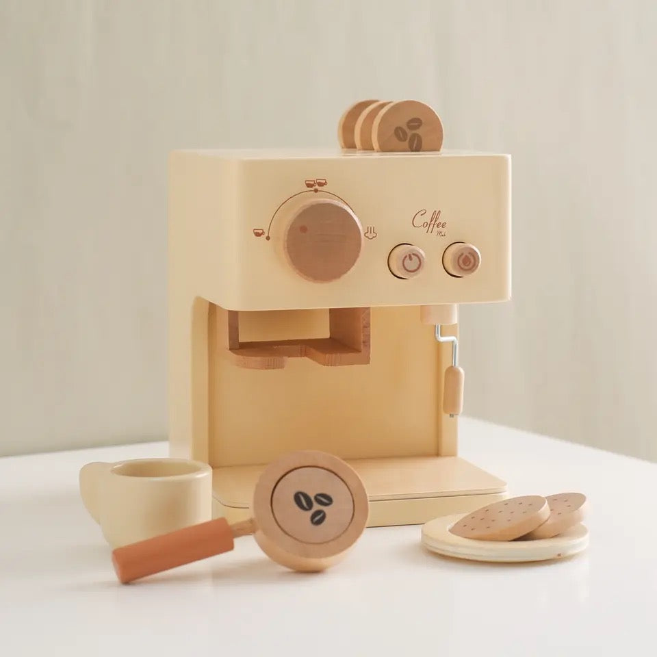 PRE ORDER: Cubby Cafe - Wooden Coffee Machine Set