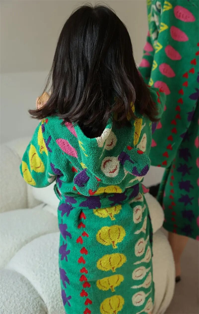 Harvest Grobe - Funky Veggie Towel Robe (Child and Adult Sizes)