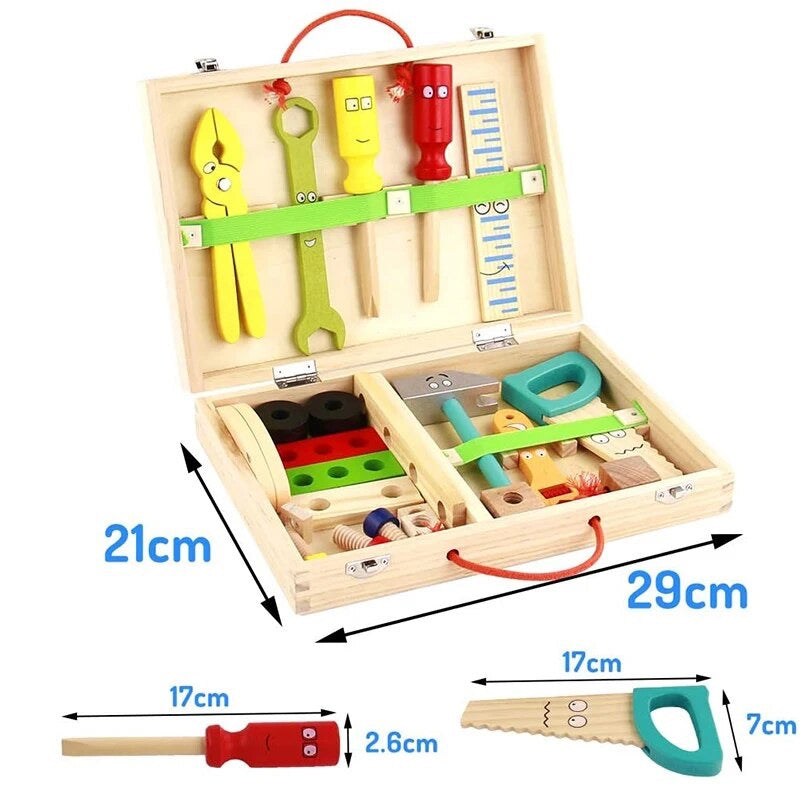 Handy Dandy Toolbox - Wooden Toy Tool Kit