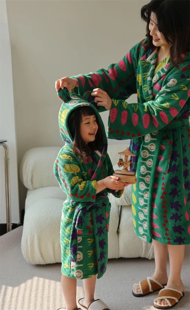 Harvest Grobe - Funky Veggie Towel Robe (Child and Adult Sizes)