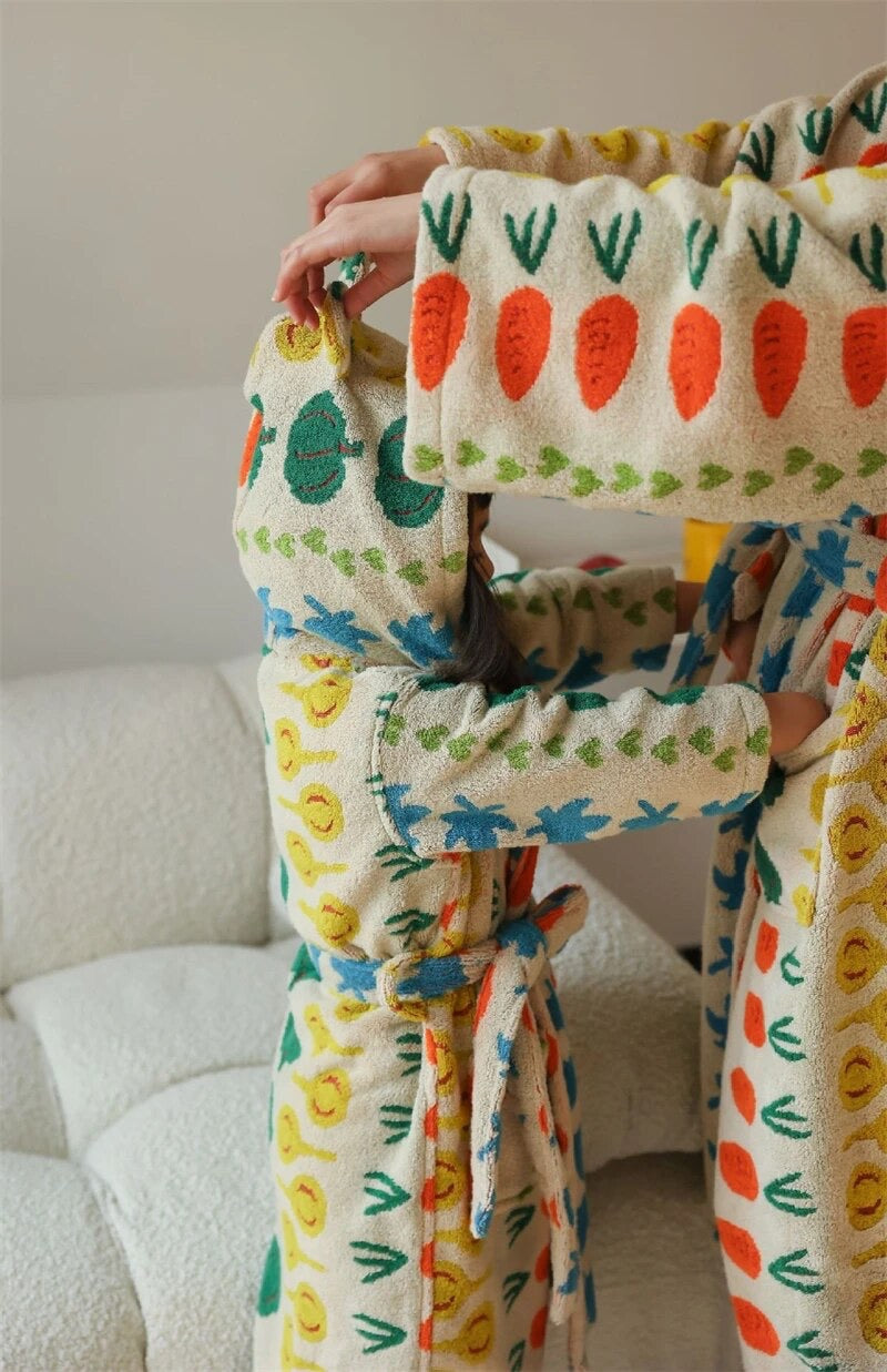 Harvest Grobe - Funky Veggie Towel Robe (Child and Adult Sizes)