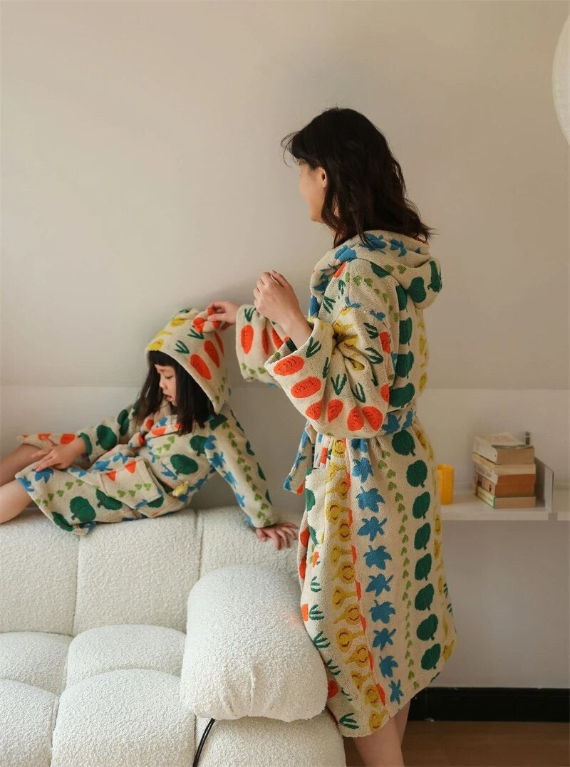 Harvest Grobe - Funky Veggie Towel Robe (Child and Adult Sizes)
