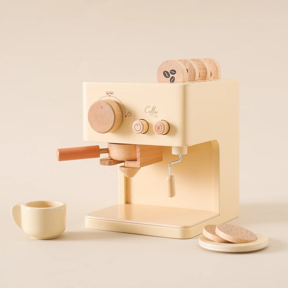 PRE ORDER: Cubby Cafe - Wooden Coffee Machine Set