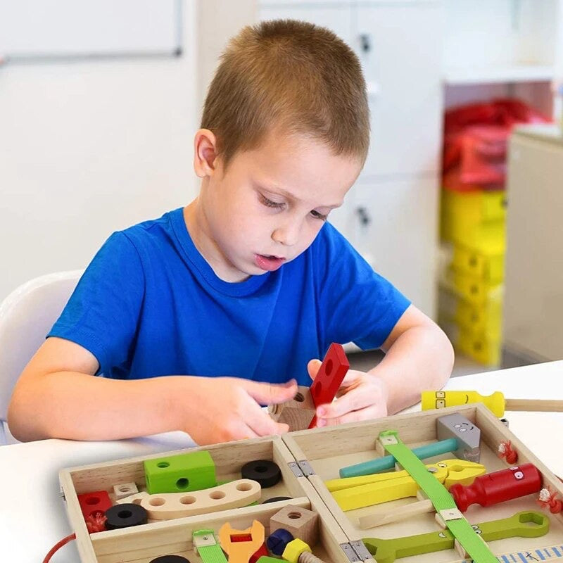 Handy Dandy Toolbox - Wooden Toy Tool Kit