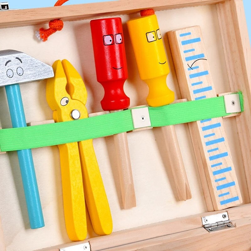 Handy Dandy Toolbox - Wooden Toy Tool Kit