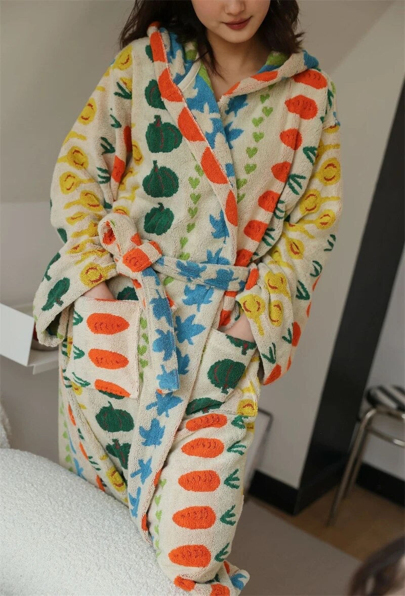 Harvest Grobe - Funky Veggie Towel Robe (Child and Adult Sizes)