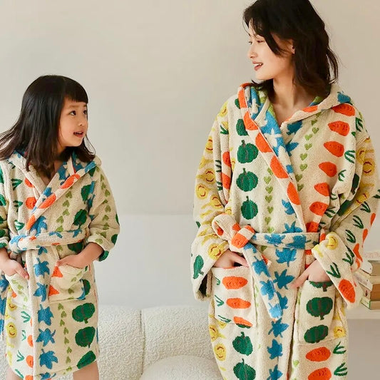 Harvest Grobe - Funky Veggie Towel Robe (Child and Adult Sizes)