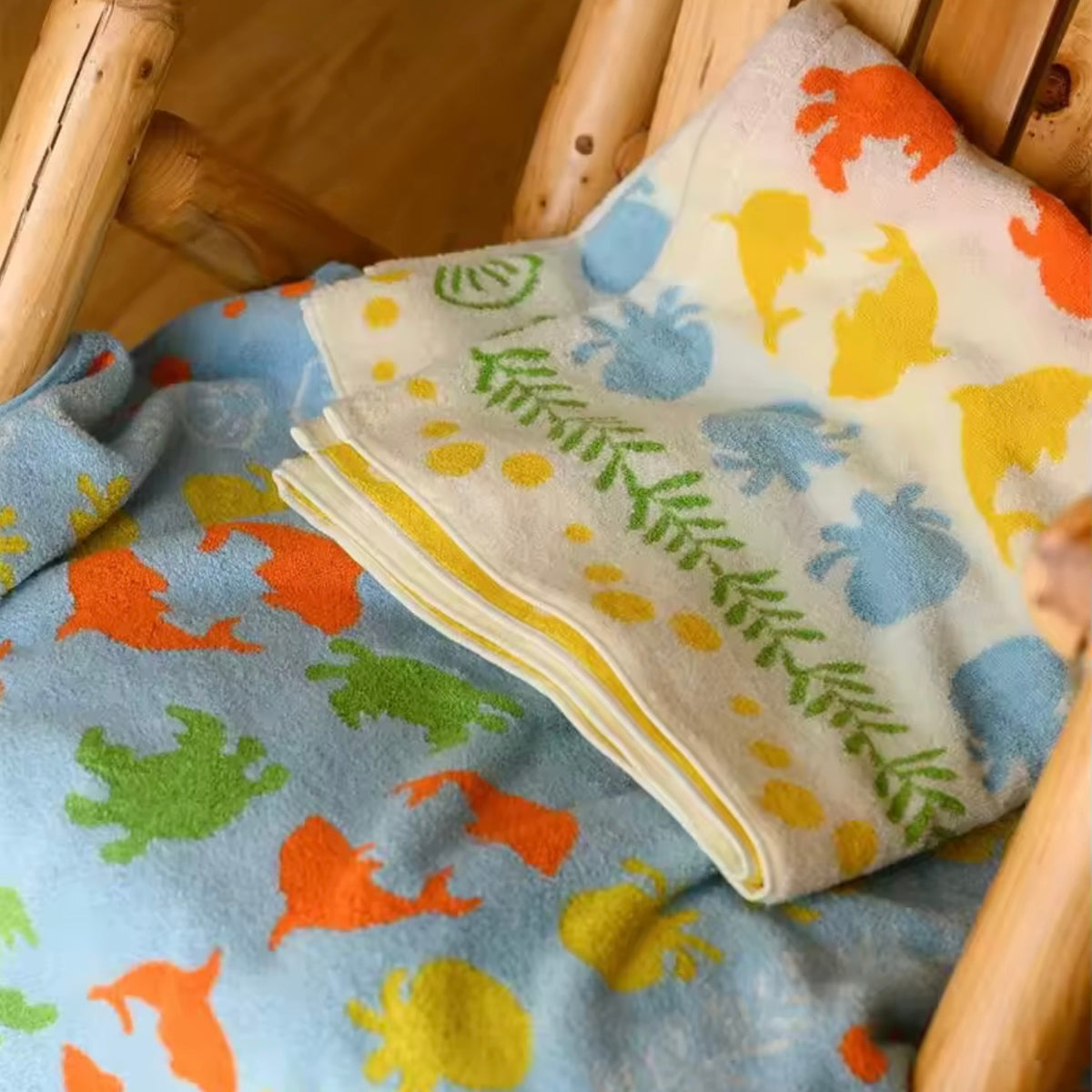 Coastal Creatures - Cotton Towel with Sea Life