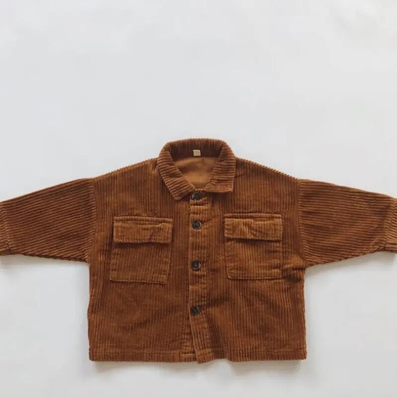 Country Cord Jacket - Kids Corduroy Button Up Jacket with Pockets