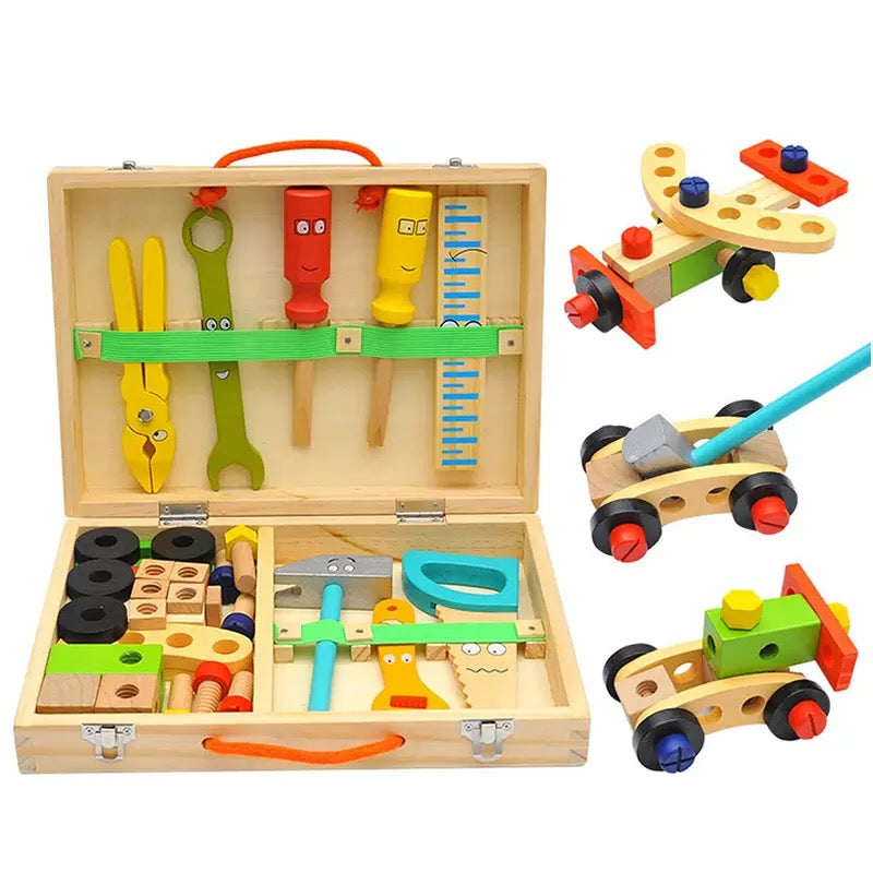 Handy Dandy Toolbox - Wooden Toy Tool Kit