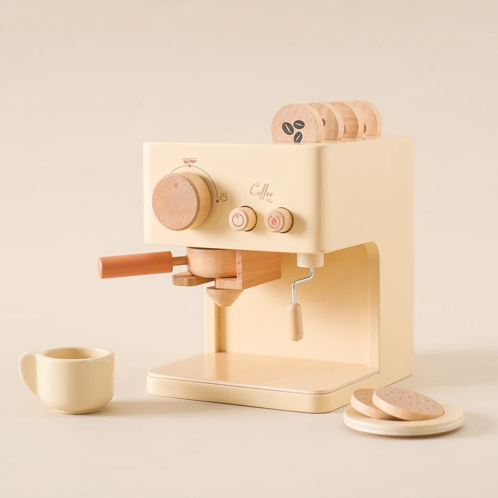 Wooden Coffee Machine Set - Cubby Cafe | Funshine – Sunnyo