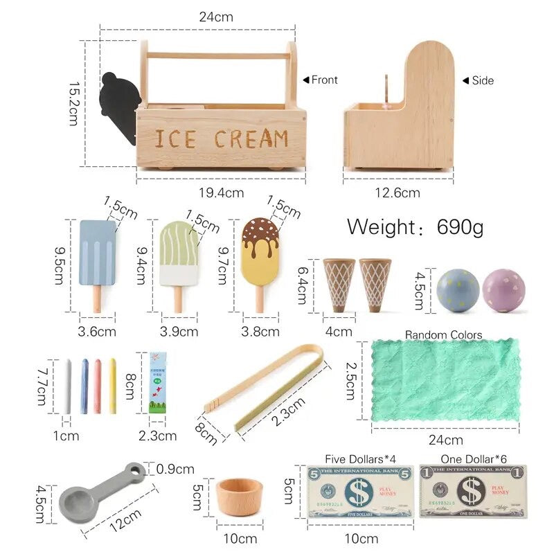 Scoop and Serve - Wooden Ice Cream Shop Kit