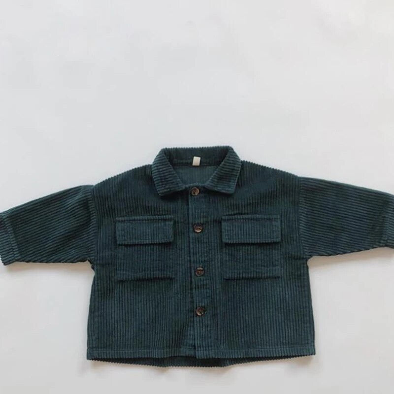 Country Cord Jacket - Kids Corduroy Button Up Jacket with Pockets