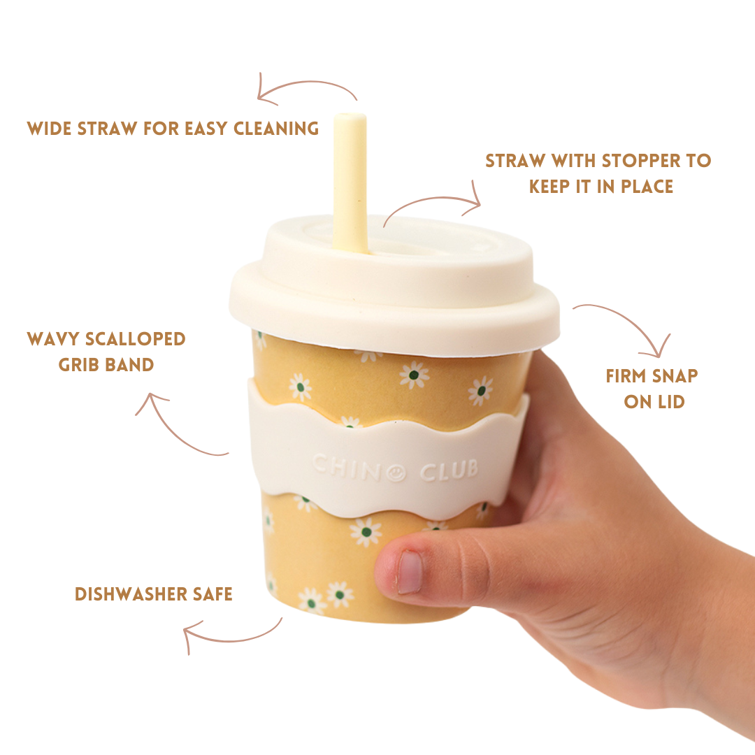Yellow Daisy Babychino Cup – 4oz
