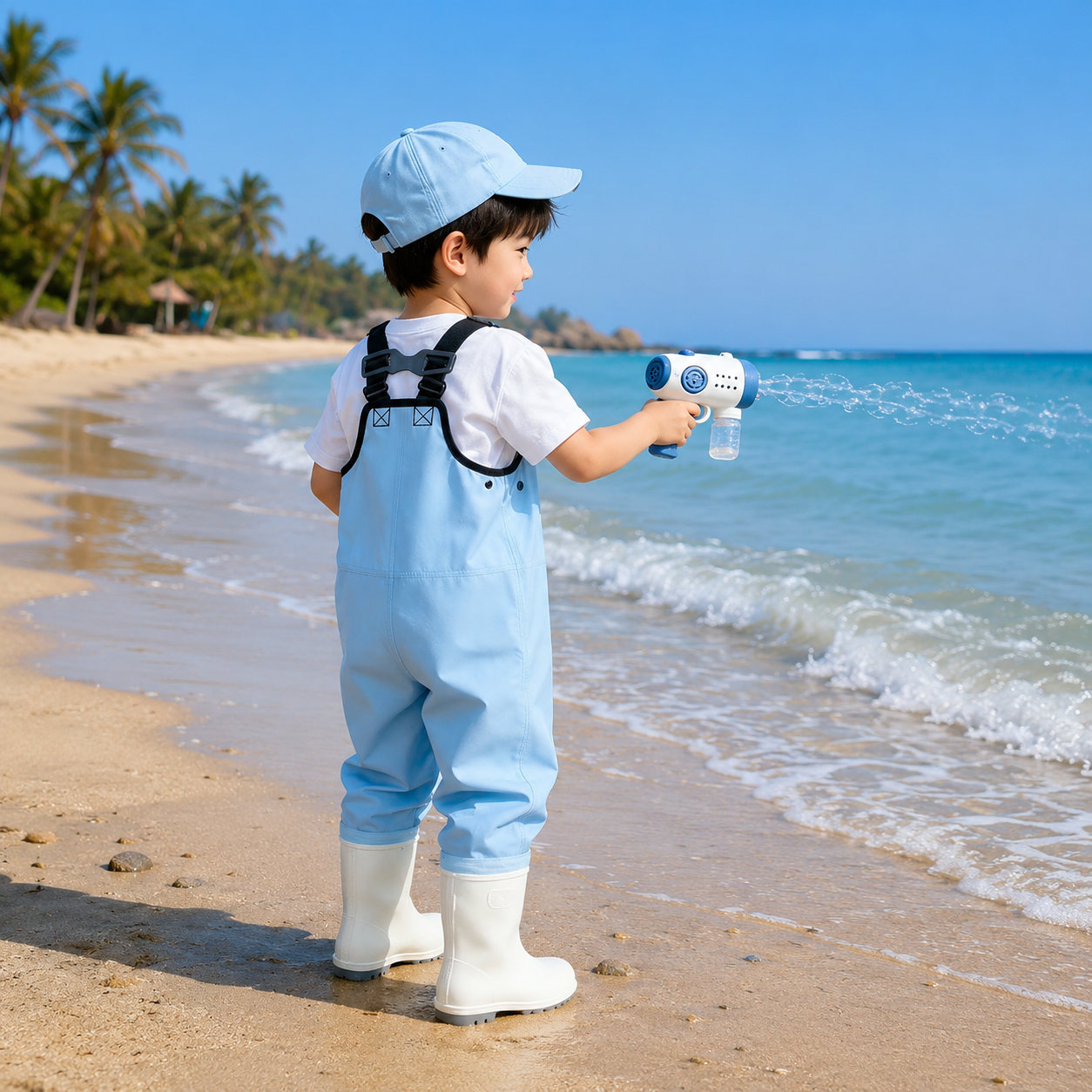 SplashSuit - Kids Waterproof Waders with Boots for Water & Mud Play