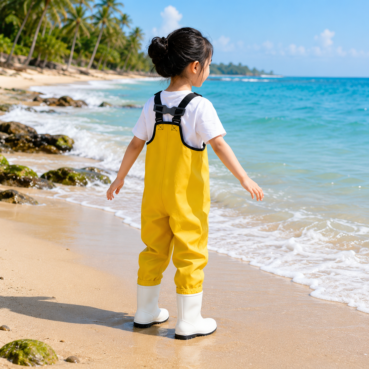 SplashSuit - Kids Waterproof Waders with Boots for Water & Mud Play