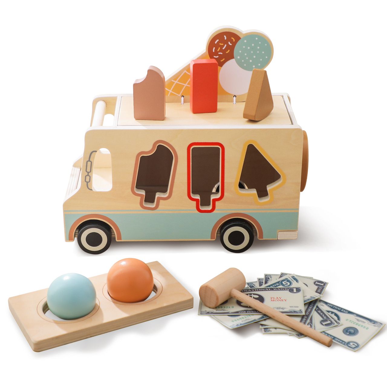 Scoop and Serve - Wooden Ice Cream Truck Set